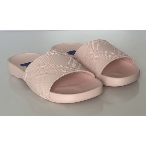 Burberry Women's Dive Gloss Pink Slide Sandals 8 US (38 Eu) 8102135 IT NIB $370 - Picture 1 of 13
